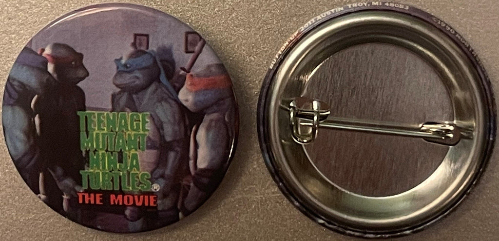 Vintage 1990 Teenage Mutant Ninja Turtles Group Shot Movie Pin 🐢 — TMNT The Movie Pinback Button