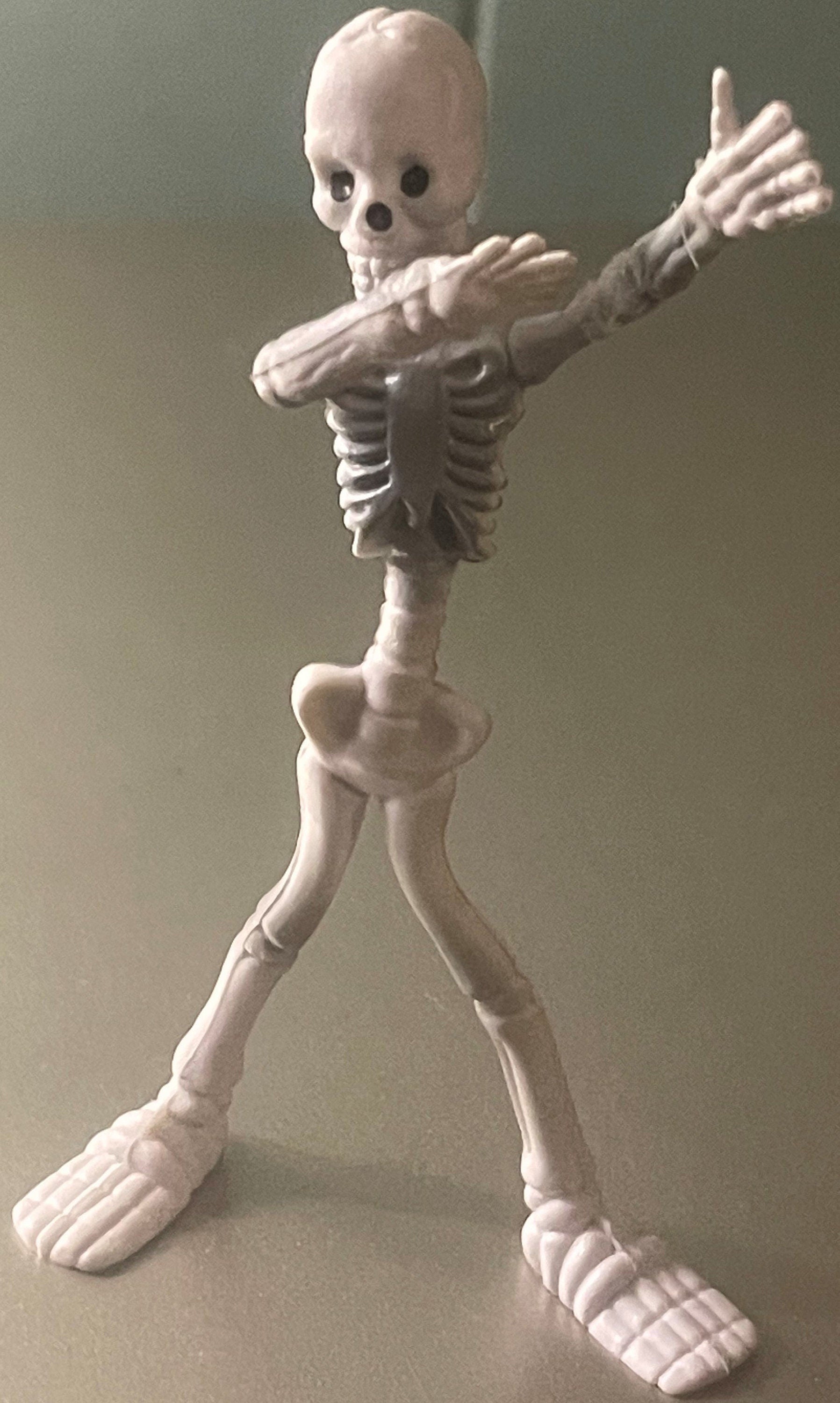 Vintage I Spy Bendable Skeleton Figure — NOS 1980s Poseable Toy