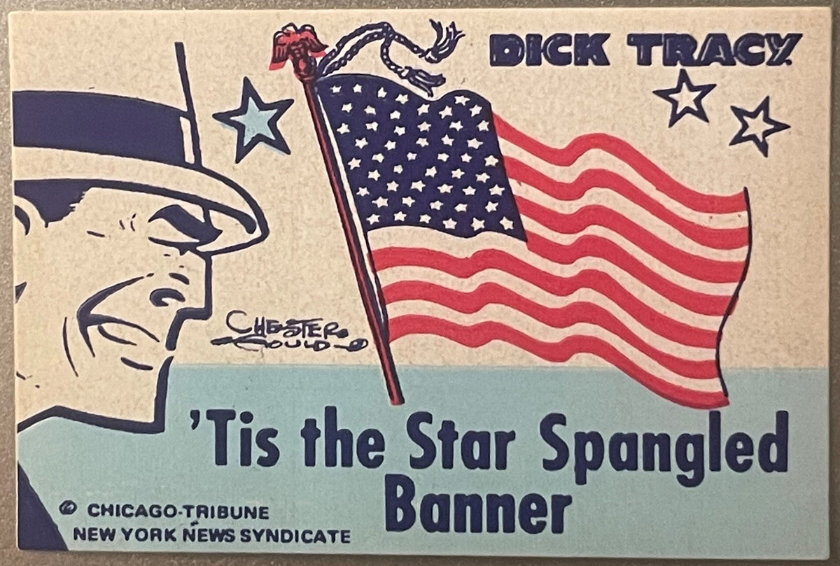 Vintage 1975 Bicentennial Dick Tracy Patriotic Stickers 🕵️ Chester Gould Liberty Bell Flag Chicago Tribune New York News Syndicate Set of 2