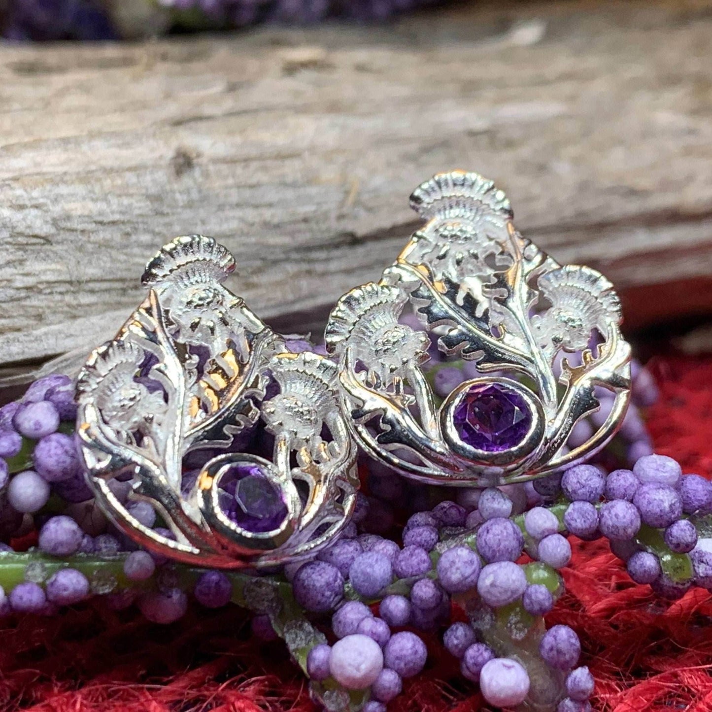 Cairn Baird Scottish Thistle Post Earrings - 