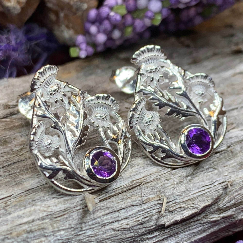 Cairn Baird Scottish Thistle Post Earrings - 