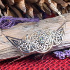 Glorious Celtic Wheel of Life Necklace - Topaz