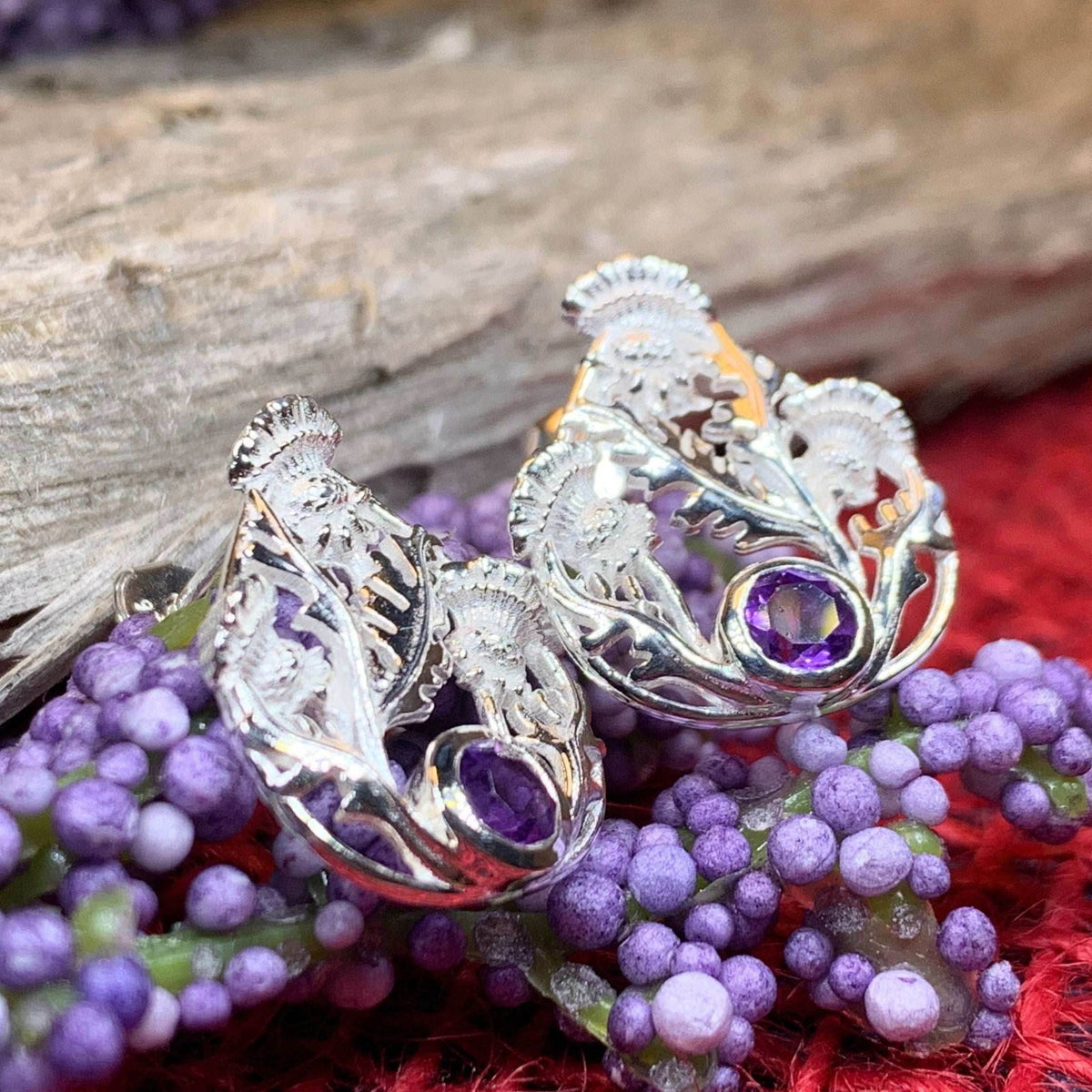 Cairn Baird Scottish Thistle Post Earrings - 