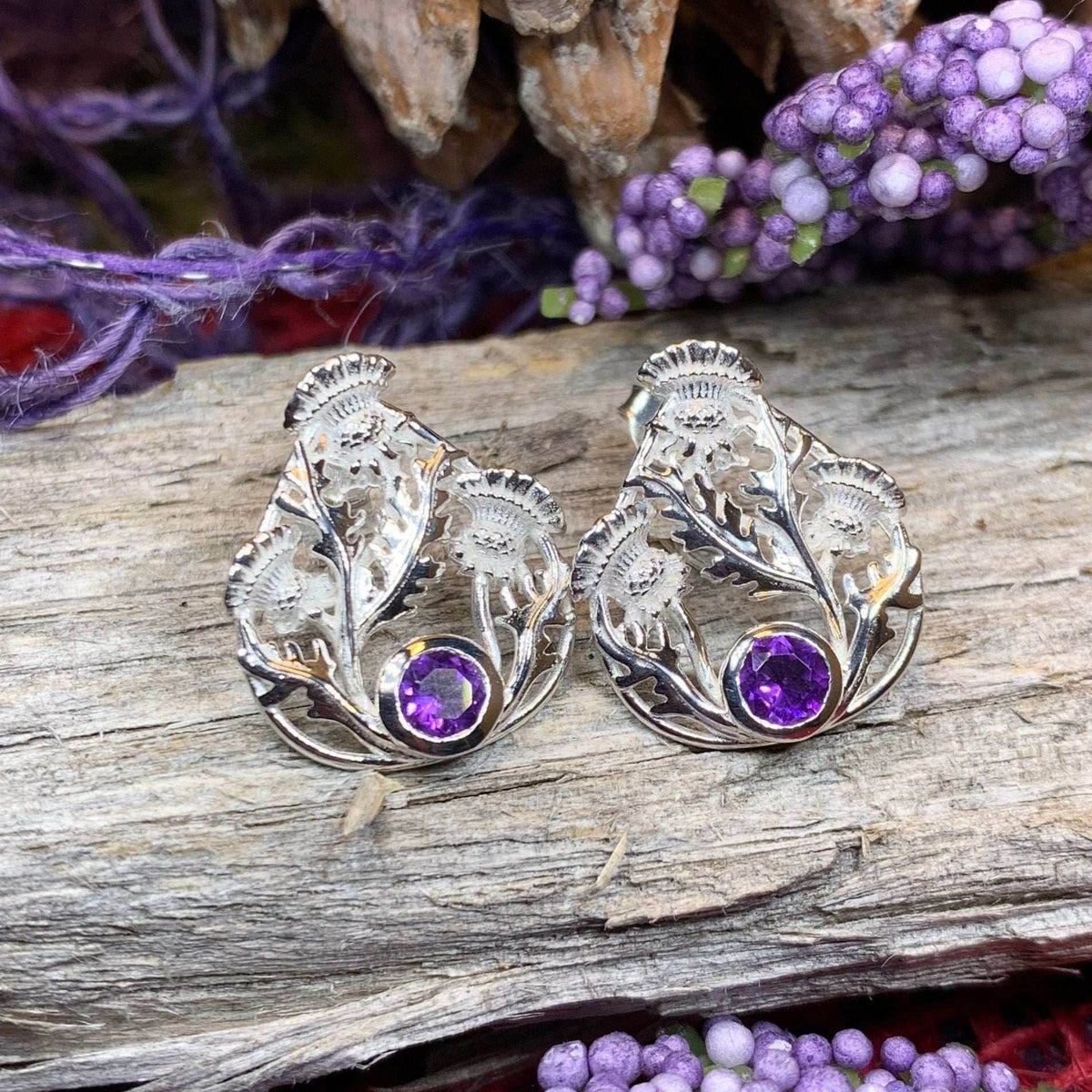 Cairn Baird Scottish Thistle Post Earrings - 