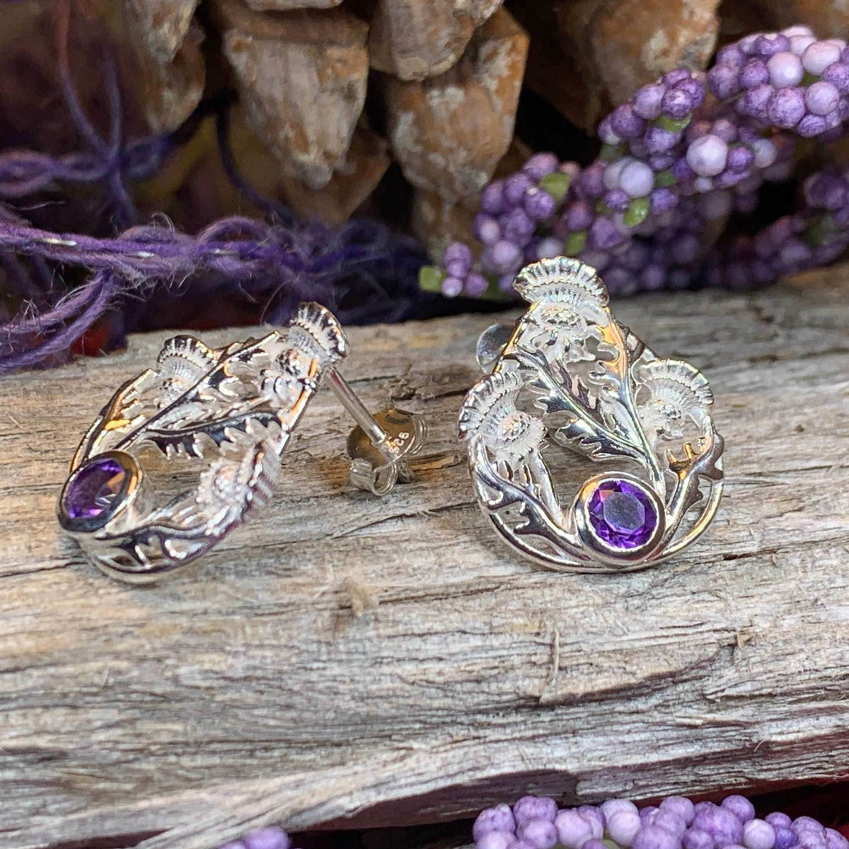 Cairn Baird Scottish Thistle Post Earrings - 
