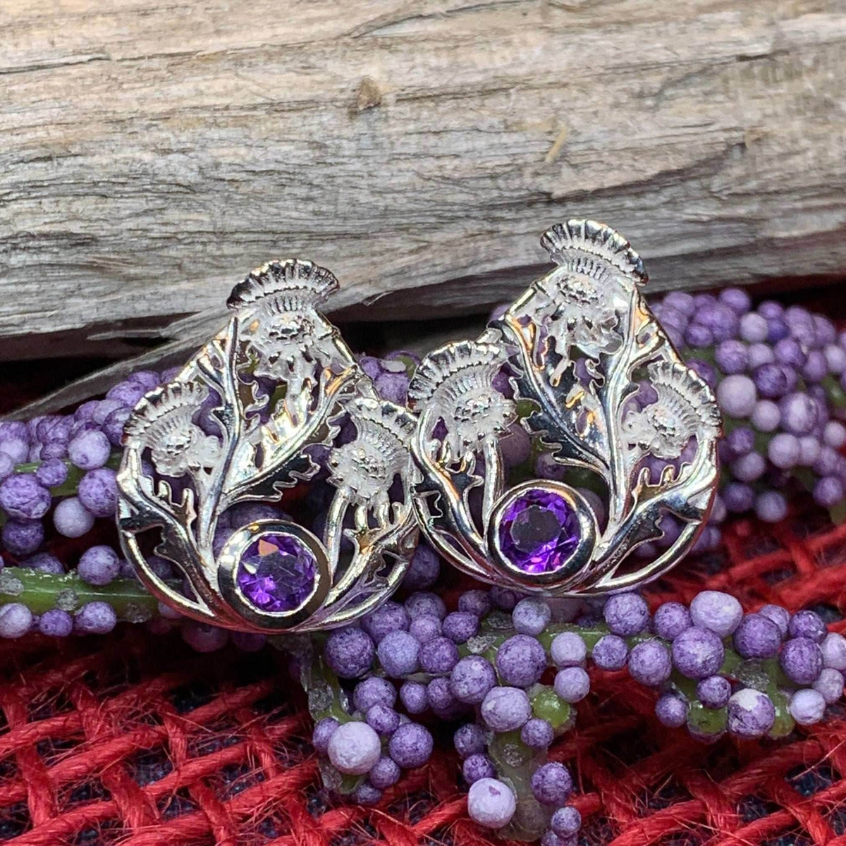 Cairn Baird Scottish Thistle Post Earrings - 
