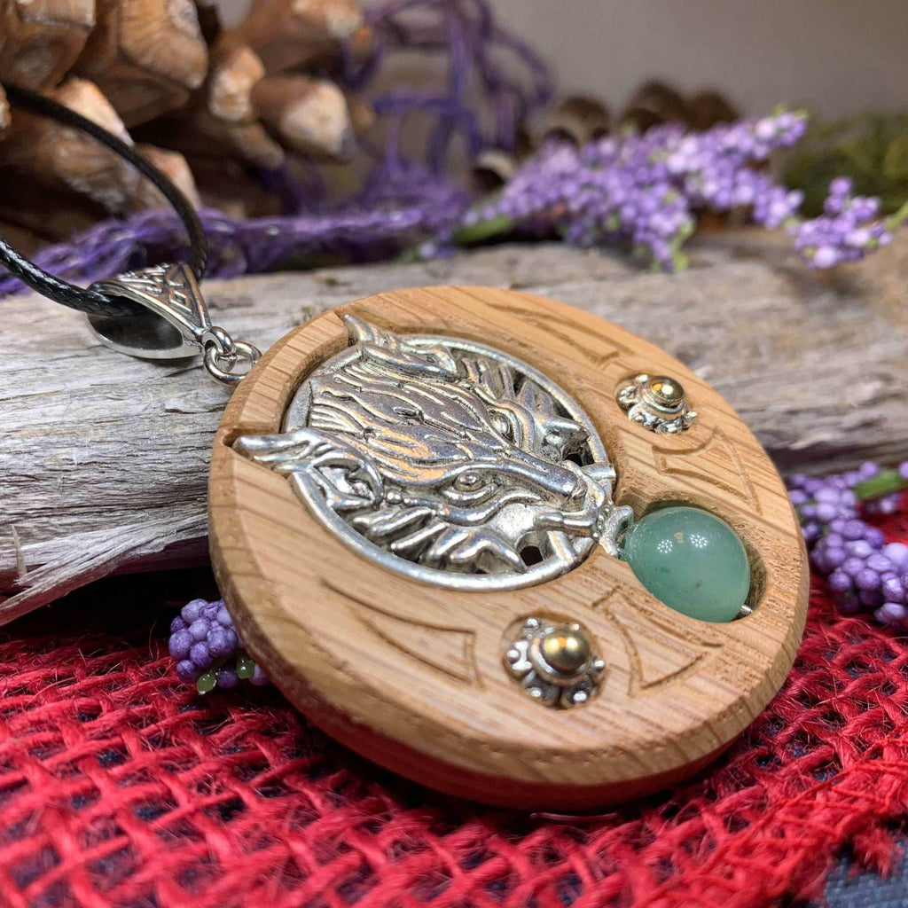 Iroko Forest Wolf Necklace - 