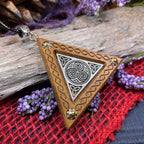 Black Walnut Triple Spiral Necklace - 