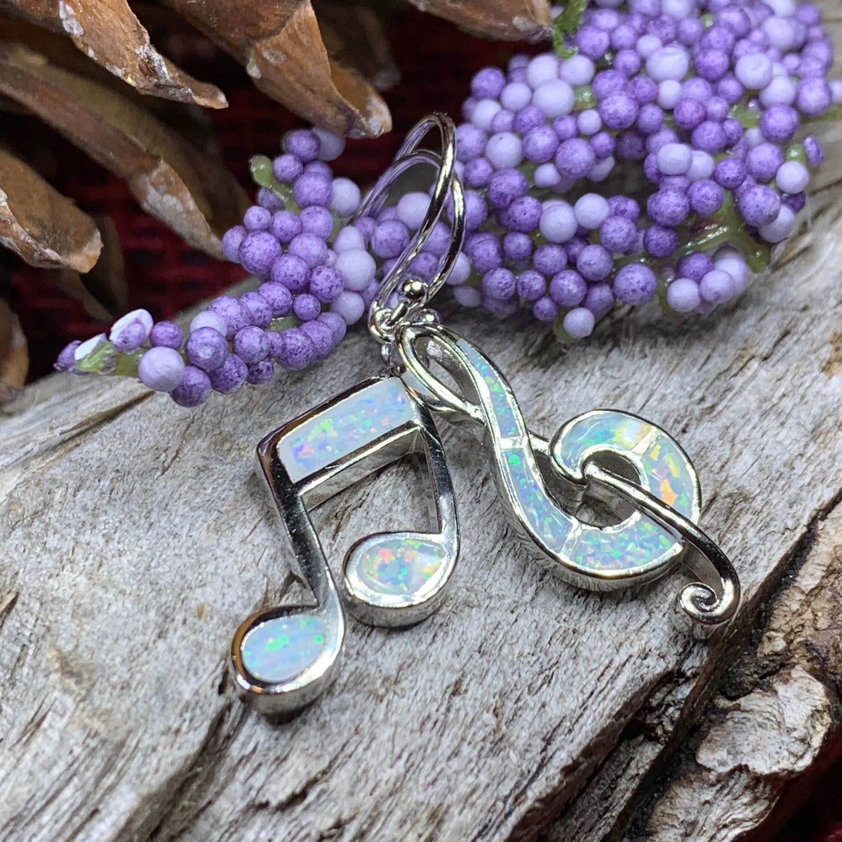 Symphony Opal Music Earrings - Blue