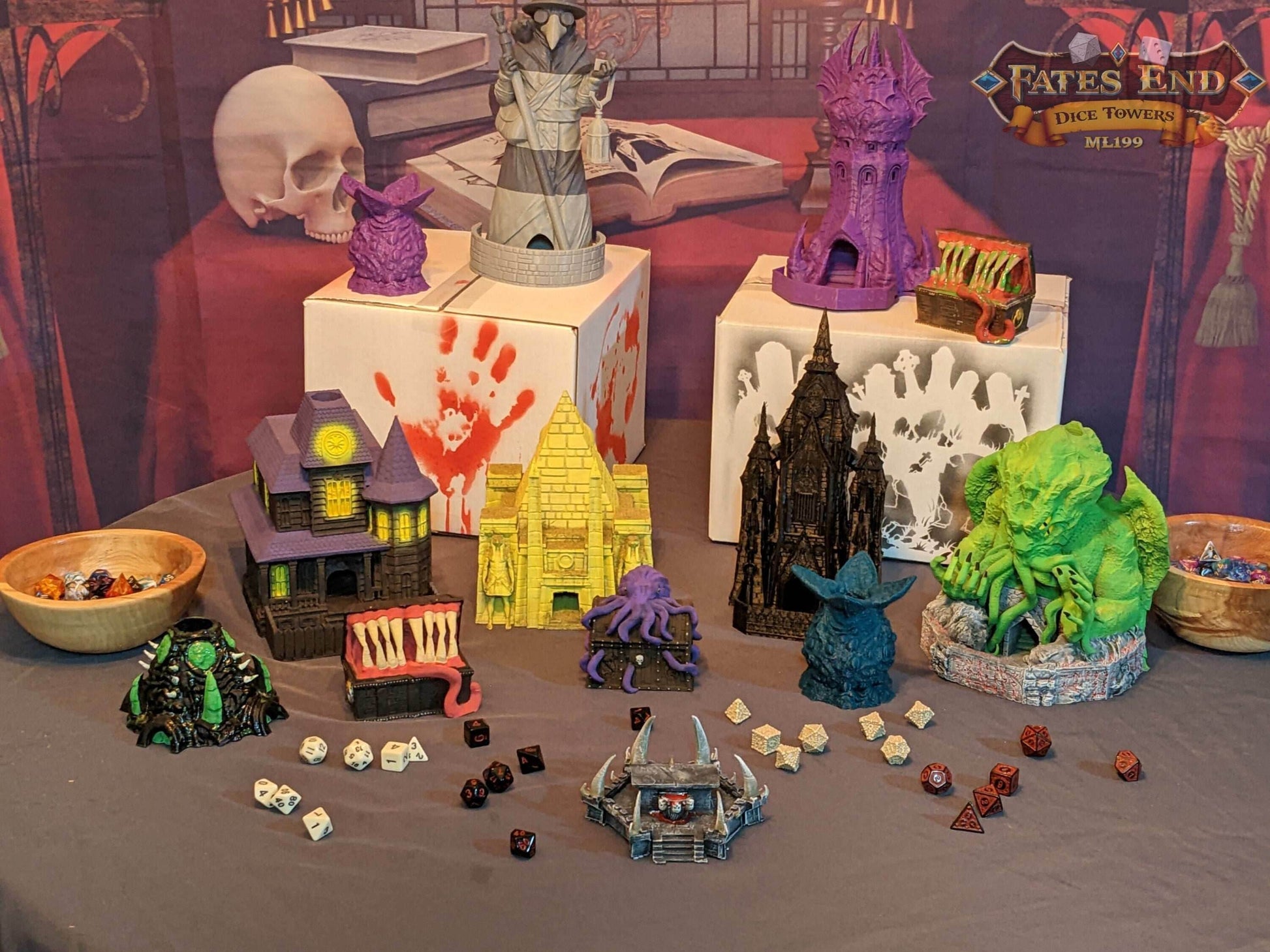 Gothic Horror Mystery Loot Box - Dice Towers and Dice Jails/Prisons/Vaults - Hand Painted and Non-Hand Painted Options- DnD D&D RPG Cosplay - Hand Painted Items