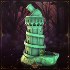 Explorer's Observatory 3D Printed Dice Tower - Mythic Roll - Unchained Games - Gazing into the stars! - Black / Yes- Include Random Dice Set