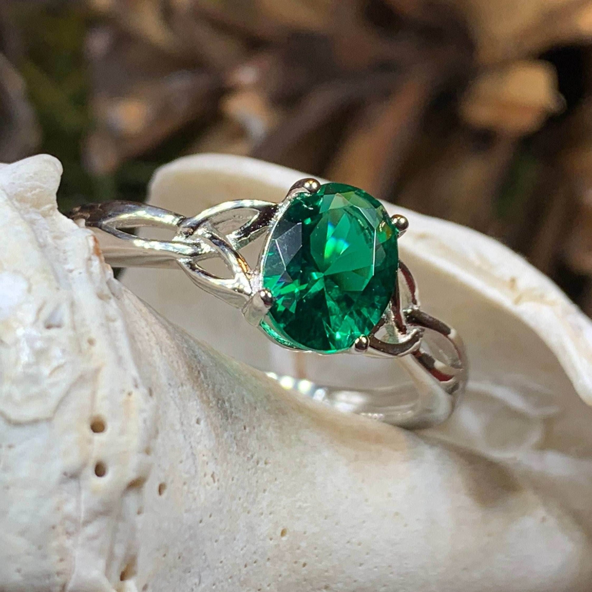 Irish Twilight Celtic Ring - 5 / Silver
