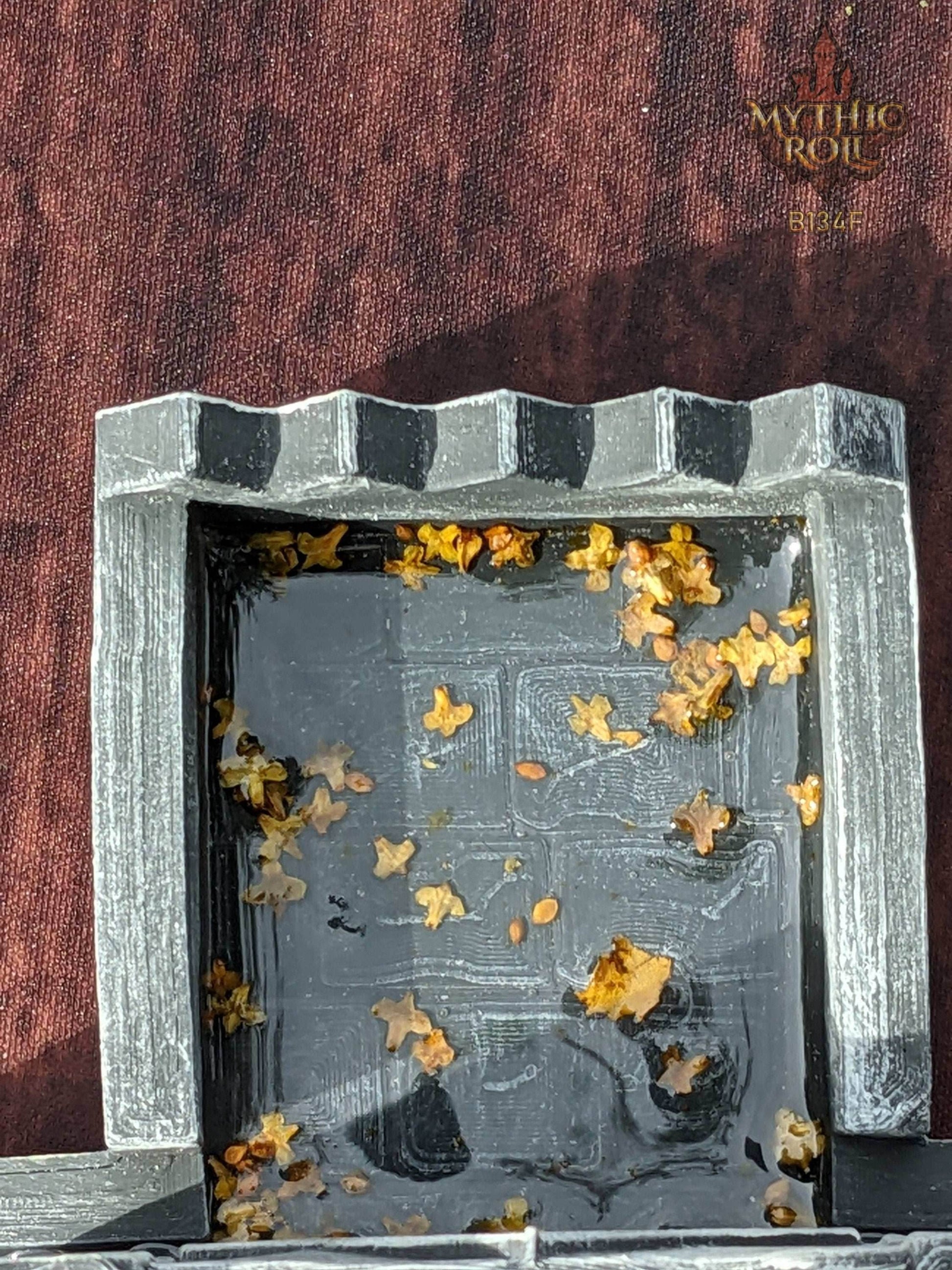 Dwarven Dice Tower - Baldur's Shrine by Unchained Games - Mythic Roll - Carve Your Fate in Stone with Ancestral Echoes and Stout Valor! - Black / Yes- Include Random Dice Set