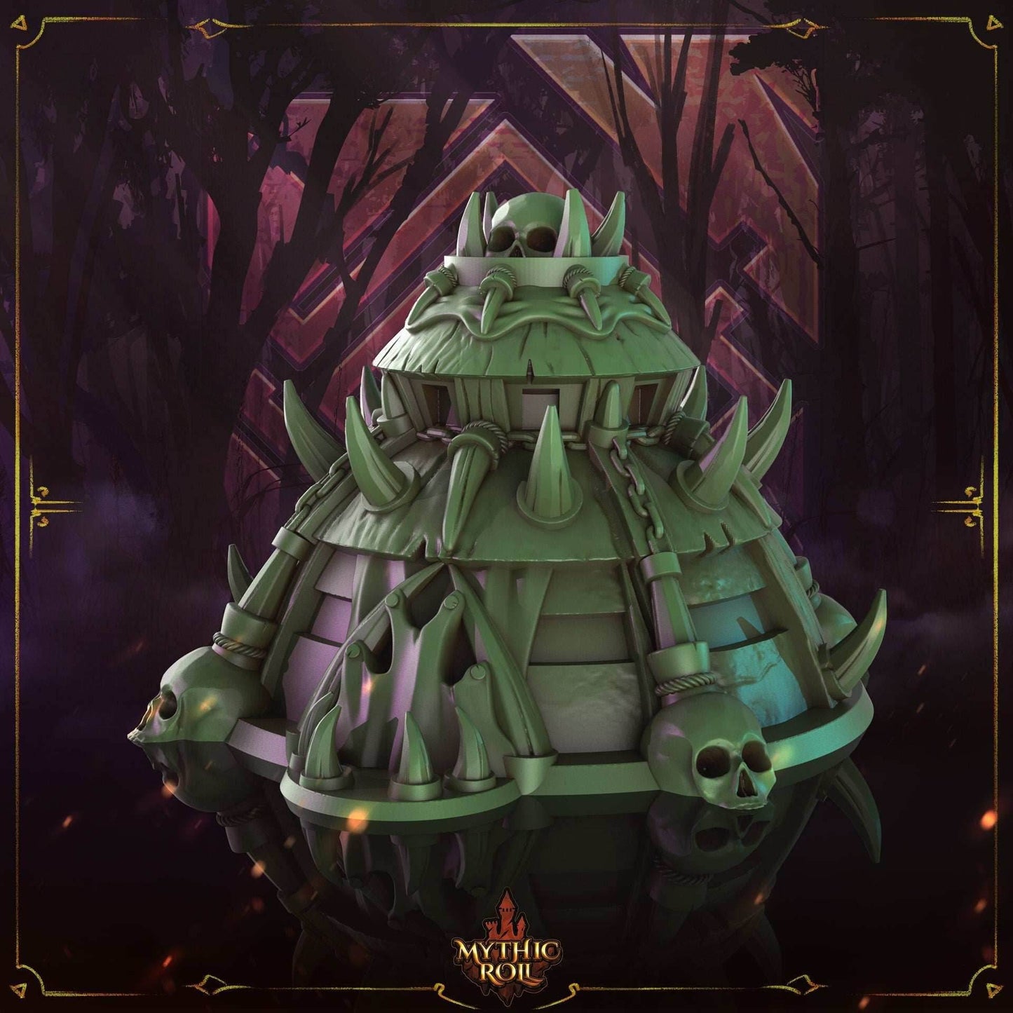 Barbarian Class 3D Printed Dice Jail | Mythic Roll by Unchained Games | DnD Player Gift | D20 Dice Vault | - Unleash the fury! - Black / Yes- Include Random Dice Set