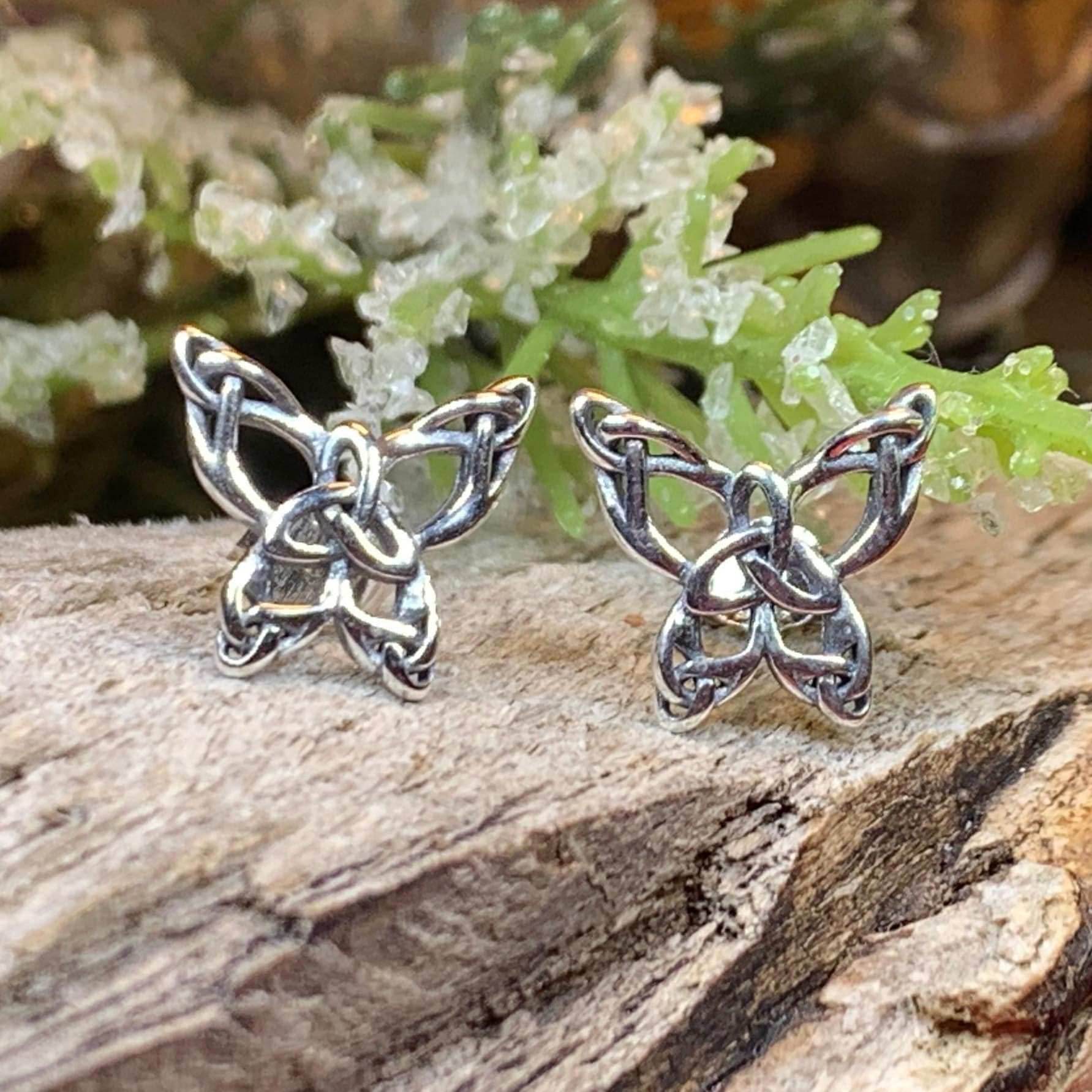 Celtic Butterfly Post Earrings - 