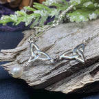 Pearl Celtic Knot Necklace - 