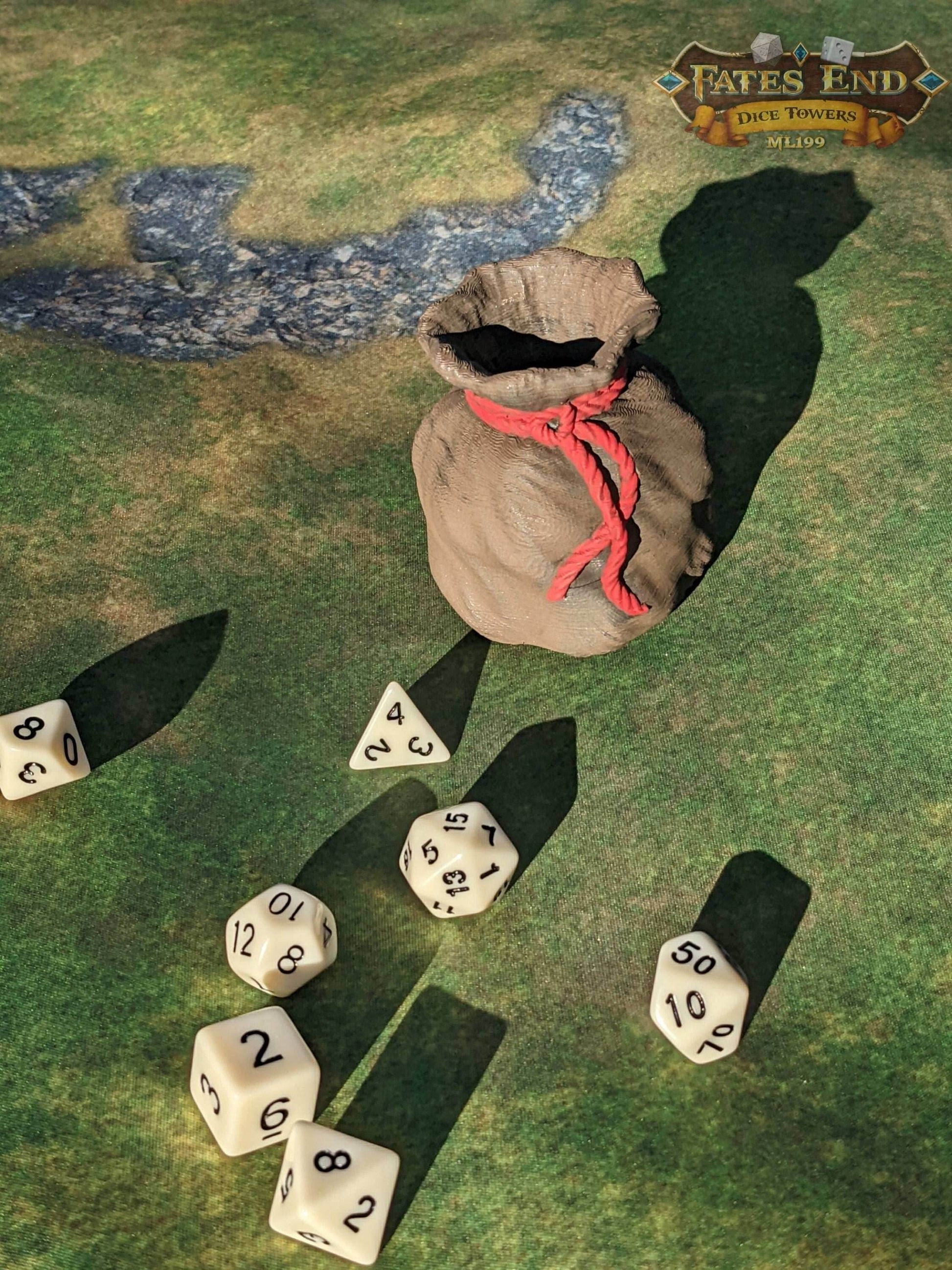 Bag of Holding 3D Printed Dice Jail | RPG Dice Vault | D20 Storage Box | Player Gift - Store Your Dice in Enchanted Depths Beyond Reality! - Black / Yes- Include Random Dice Set