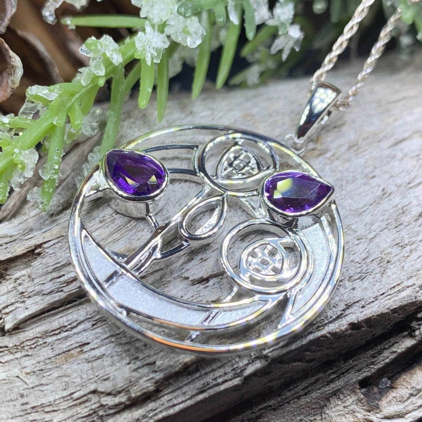 Cairn Impact Mackintosh Amethyst Necklace - 18