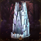 Frost Giant 3D Printed Dice Tower - Mythic Roll Collection by Unchained Games - Unleash the Frozen Might of the Frost Giants! - Black / Yes- Include Random Dice Set