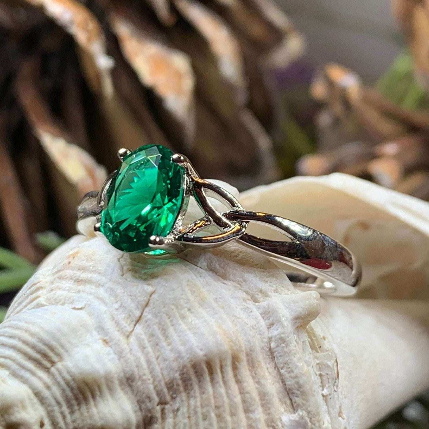 Irish Twilight Celtic Ring - 5 / Silver