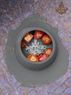Dragon's Egg Nest 3D Printed Dice Jail - Unchained Games - Mythic Roll Collection - Guard Your Dice in Style! - Black / Yes- Include Random Dice Set