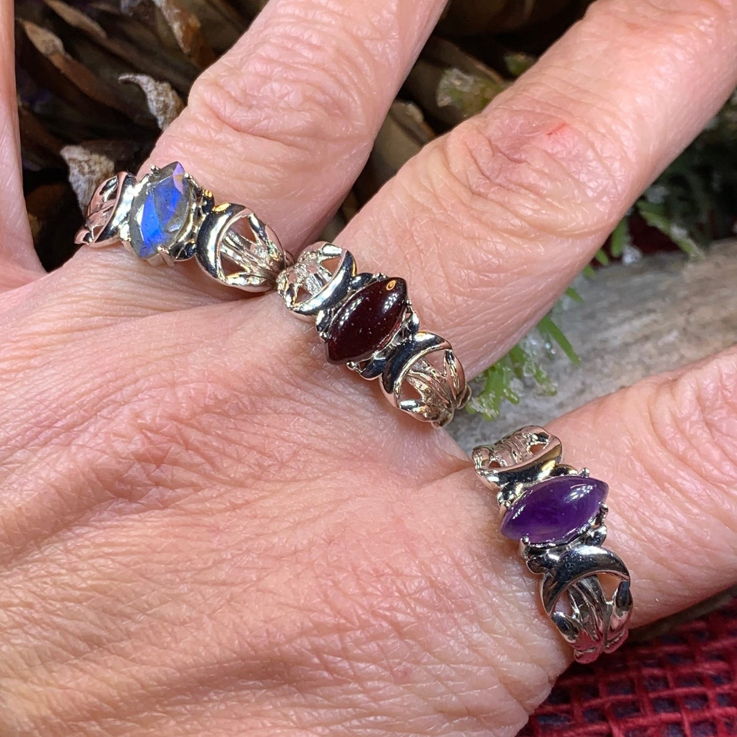 Solstice Triple Moon Ring