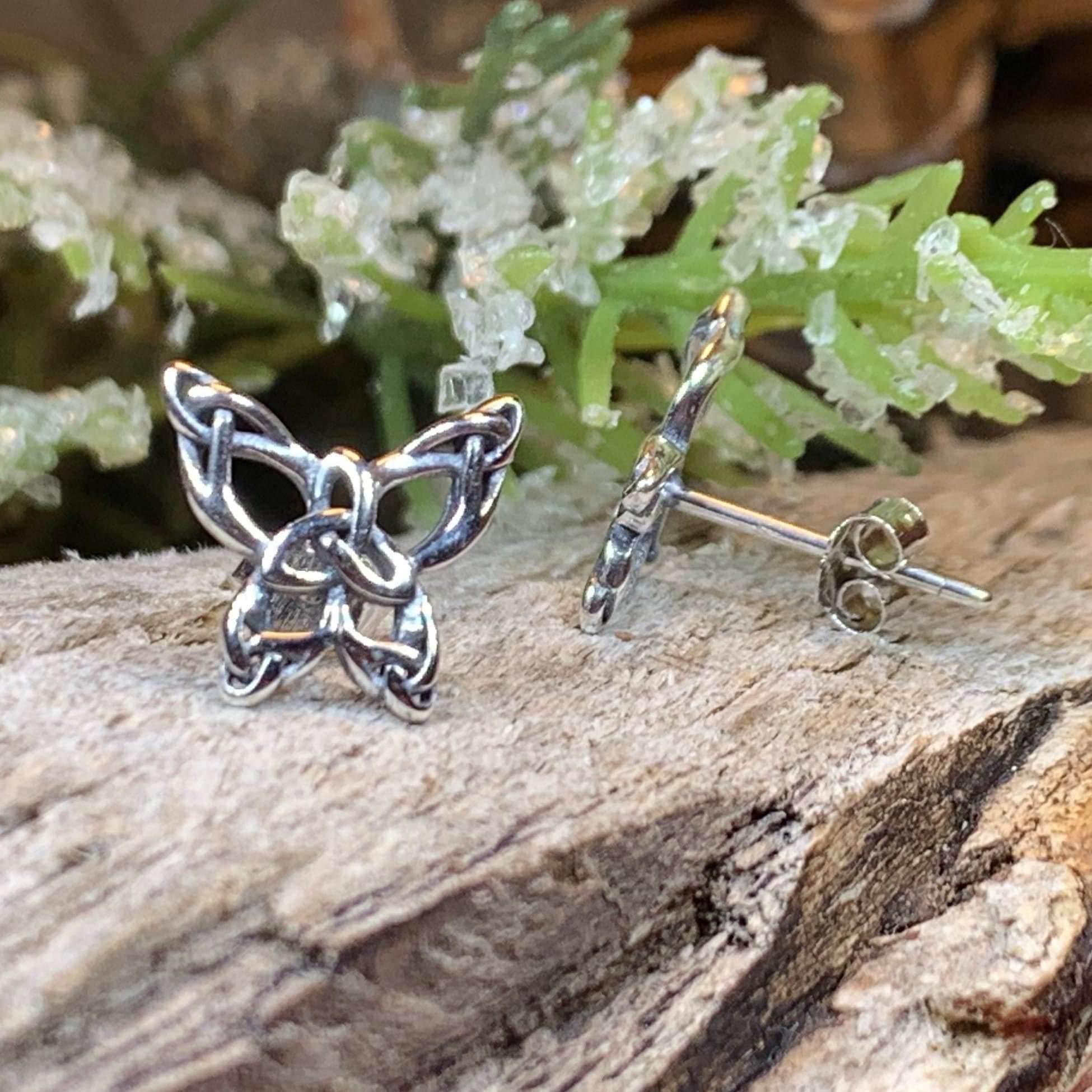 Celtic Butterfly Post Earrings - 