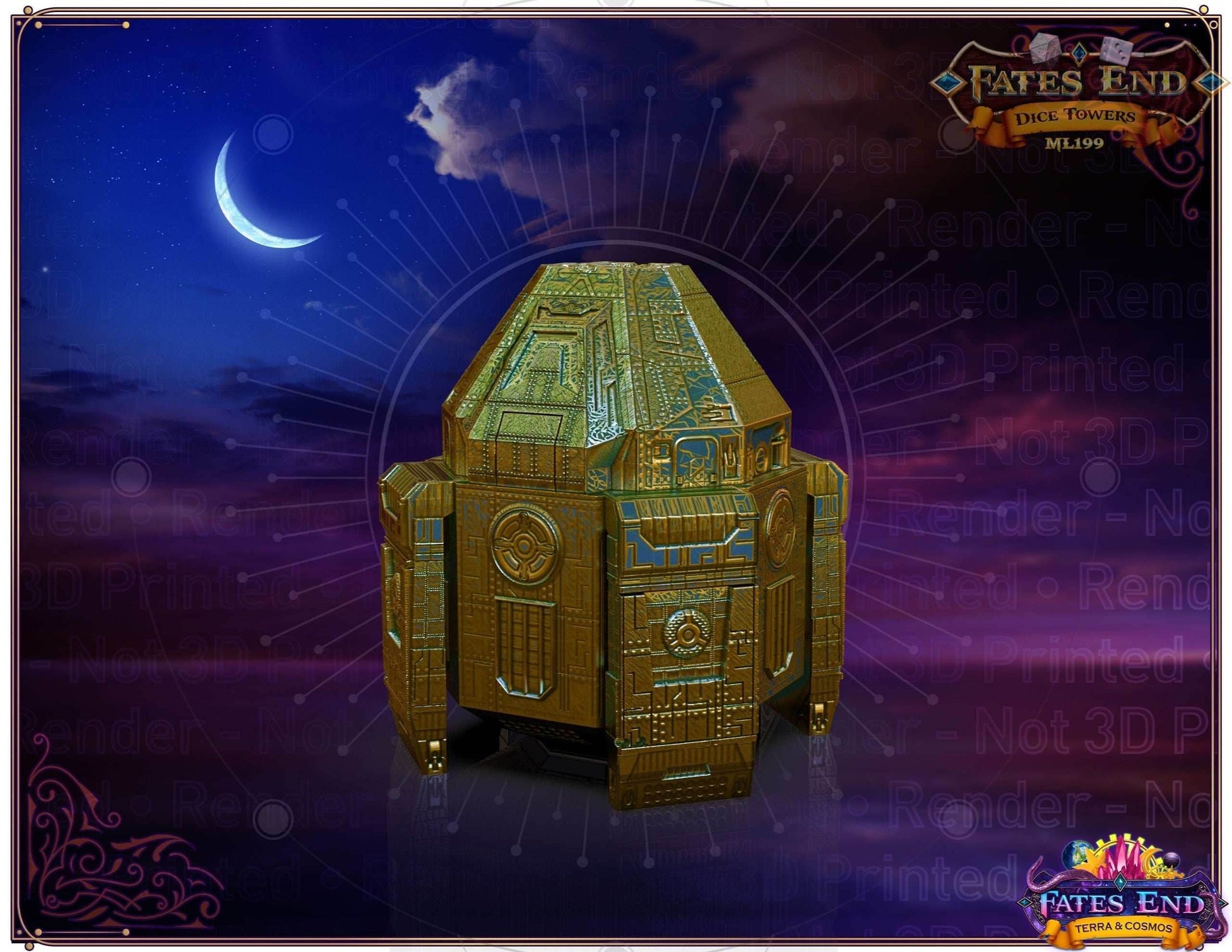 Escape Pod 3D Printed Dice Jail | RPG Dice Vault | D20 Storage Box | Player Gift - Buckle up and prepare for an intergalactic journey! - Black / Yes- Include Random Dice Set