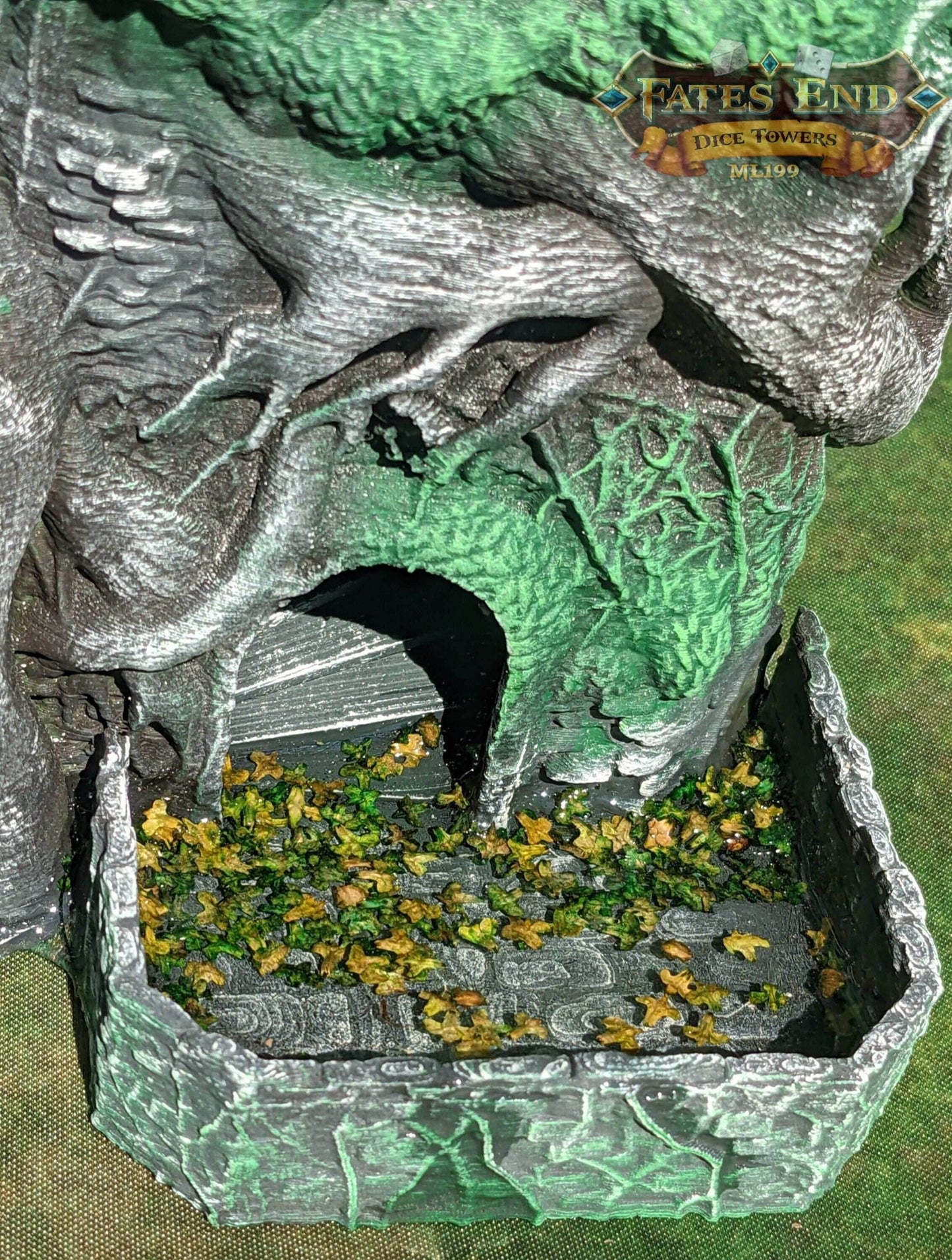 Centaur Dice Tower - Fate's End Collection - Gallop Through Mythical Realms with Every Thundering Roll. - Black / Yes- Include Random Dice Set