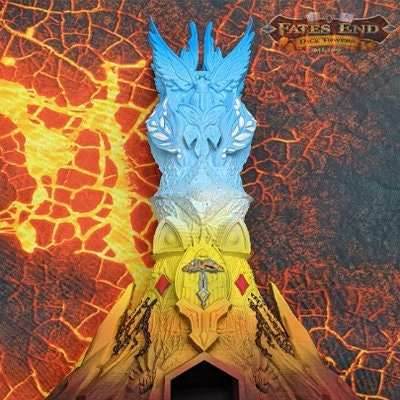 Heaven and Hell Dice Tower- Fate's End Collection by Kim Bolt- Embrace the Eternal Battle Between Heaven and Hell! - Black / Yes- Include Random Dice Set