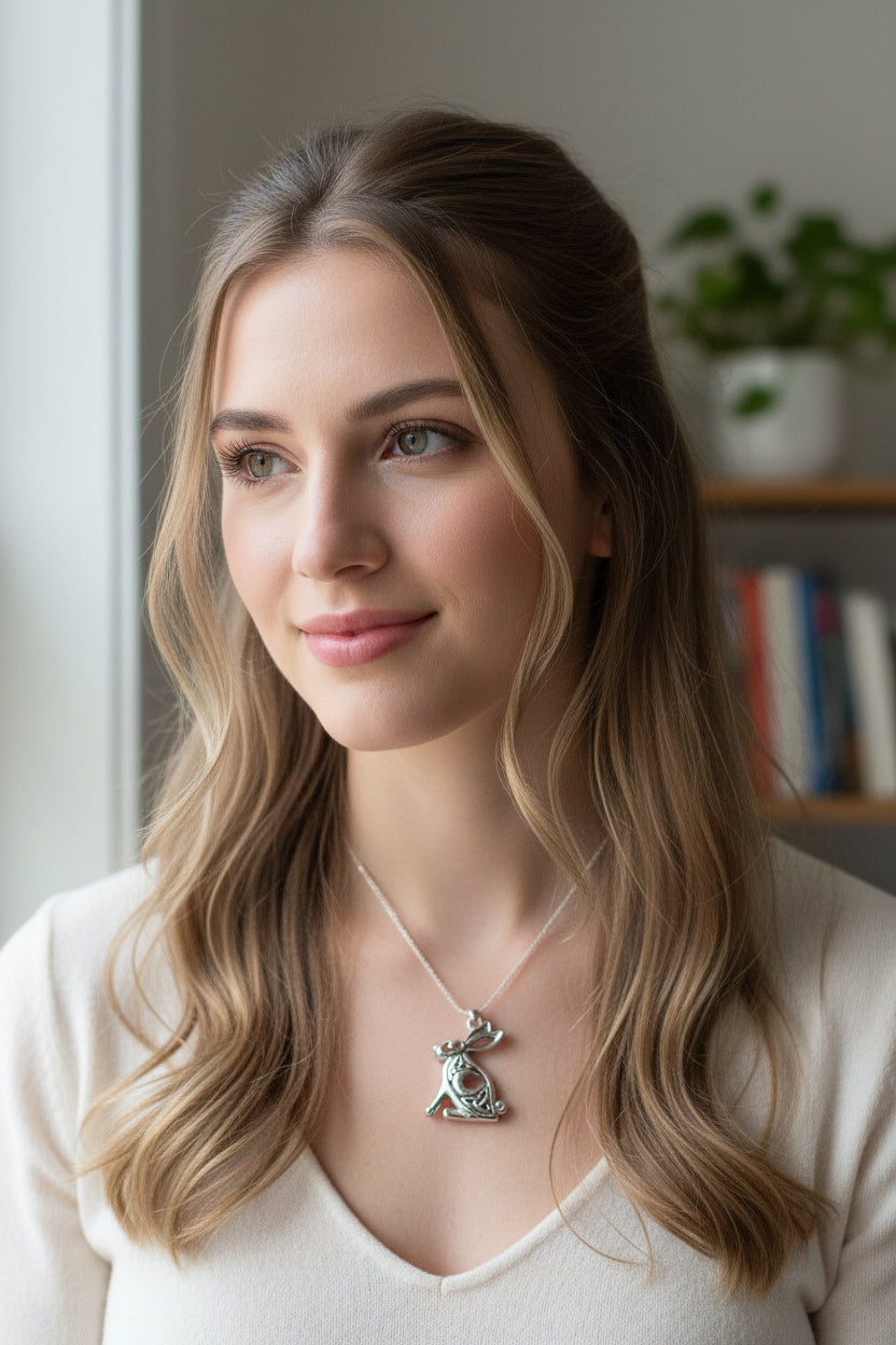 Silvana Rabbit Moon Necklace