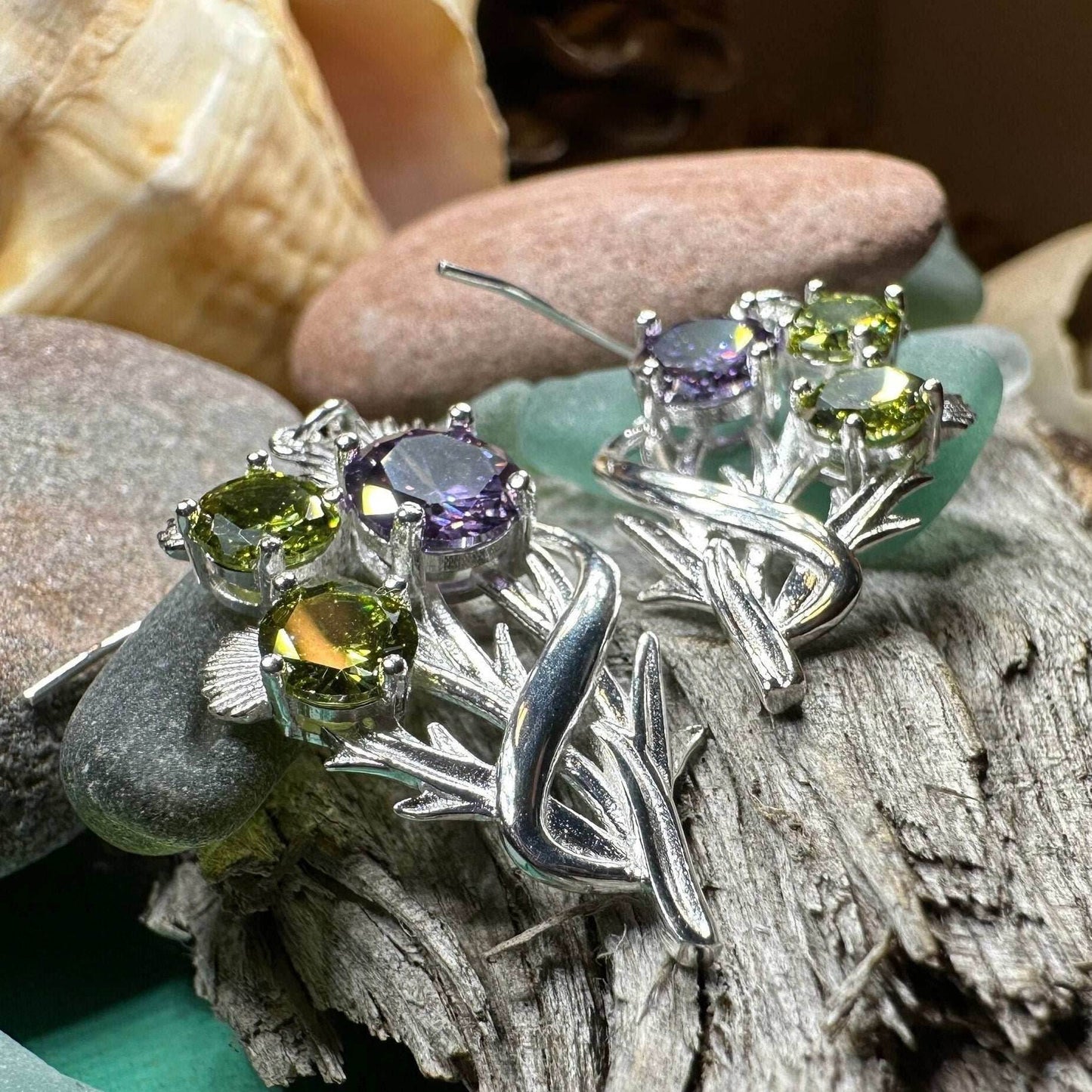 Cairn Elegant Thistle Earrings - 