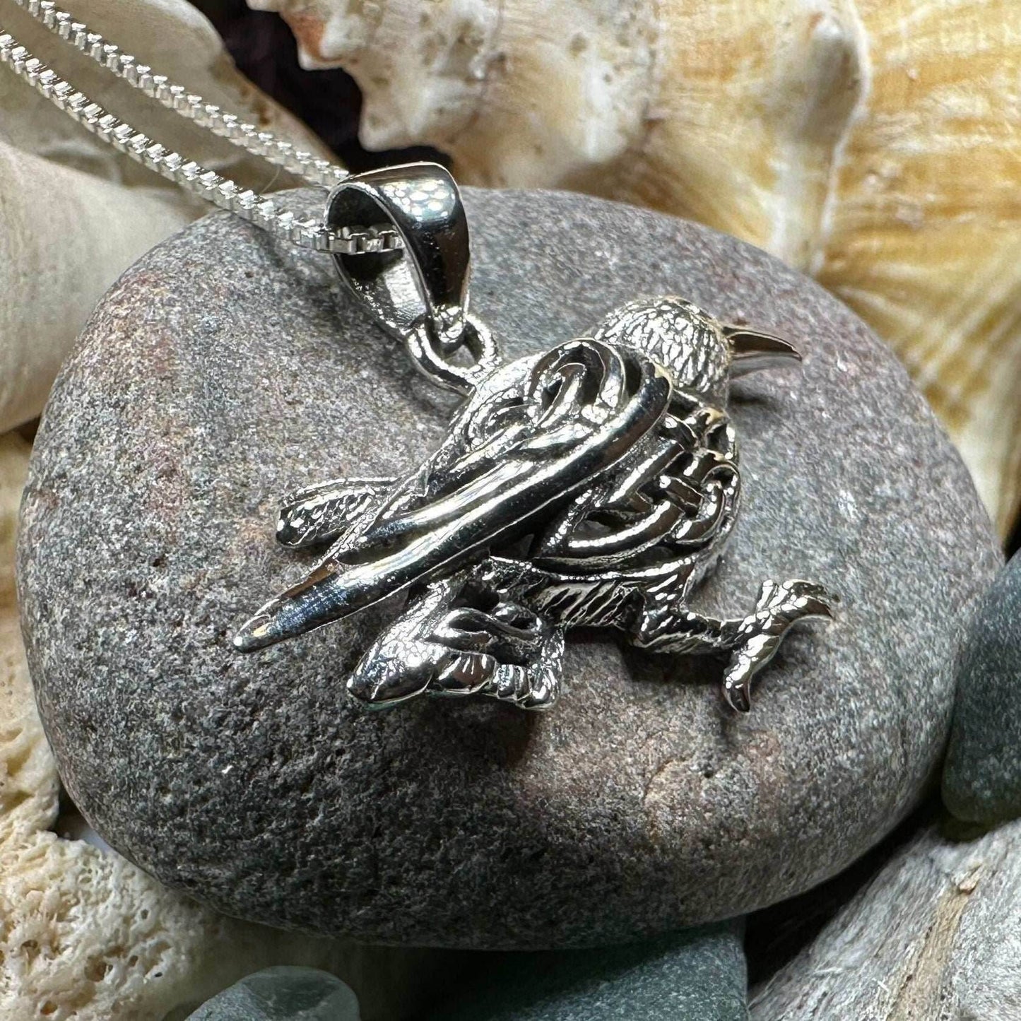 Eventide Celtic Raven Necklace - 18