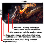Fierce Fantasy Dragons - Cornhole Board Wrap - Set of 2