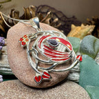 Red Flower Mackintosh Necklace - 18