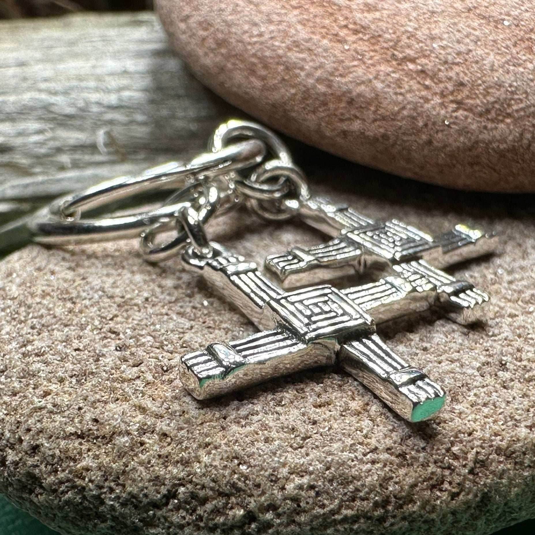 Saint Brigid's Cross Hoop Earrings - 