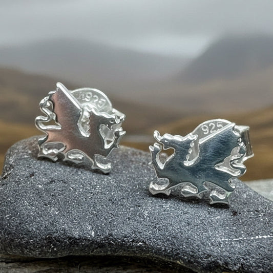 Eilonwy Welsh Dragon Stud Earrings