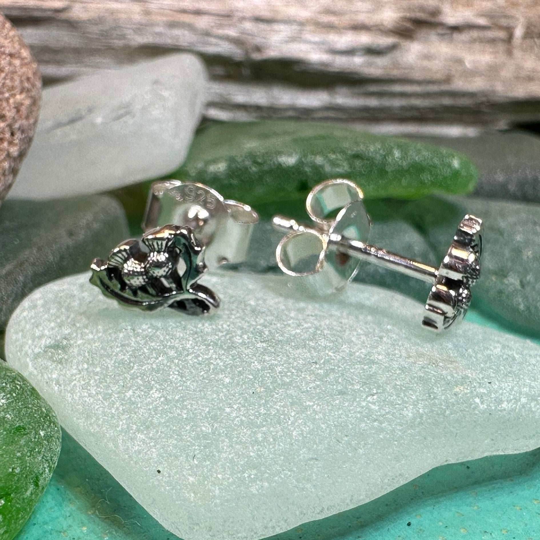 Petite Double Thistle Earrings - 