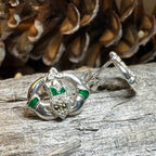 Dalia Claddagh Stud Earrings - 