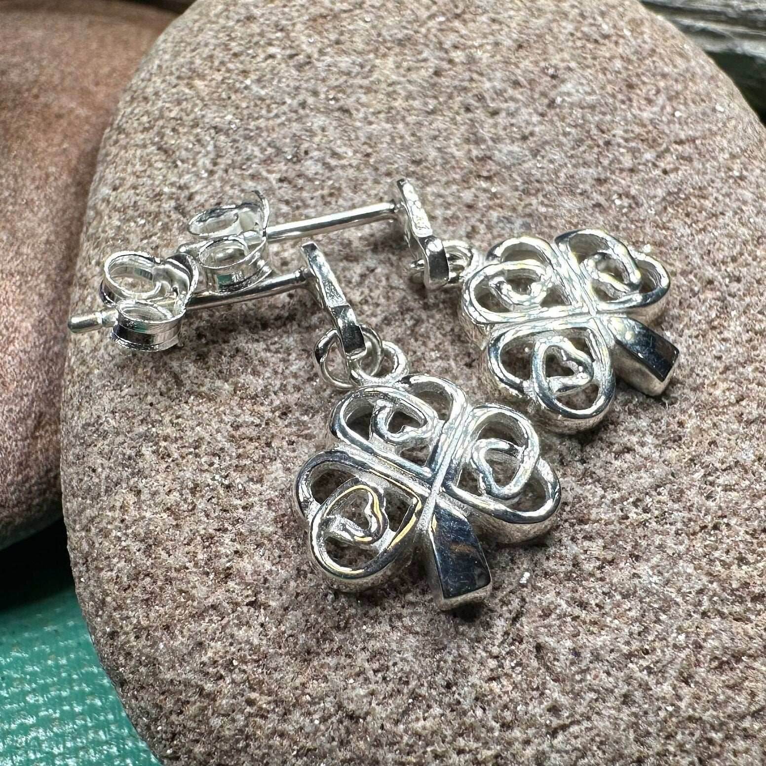 Limerick Celtic Shamrock Post Earrings - 