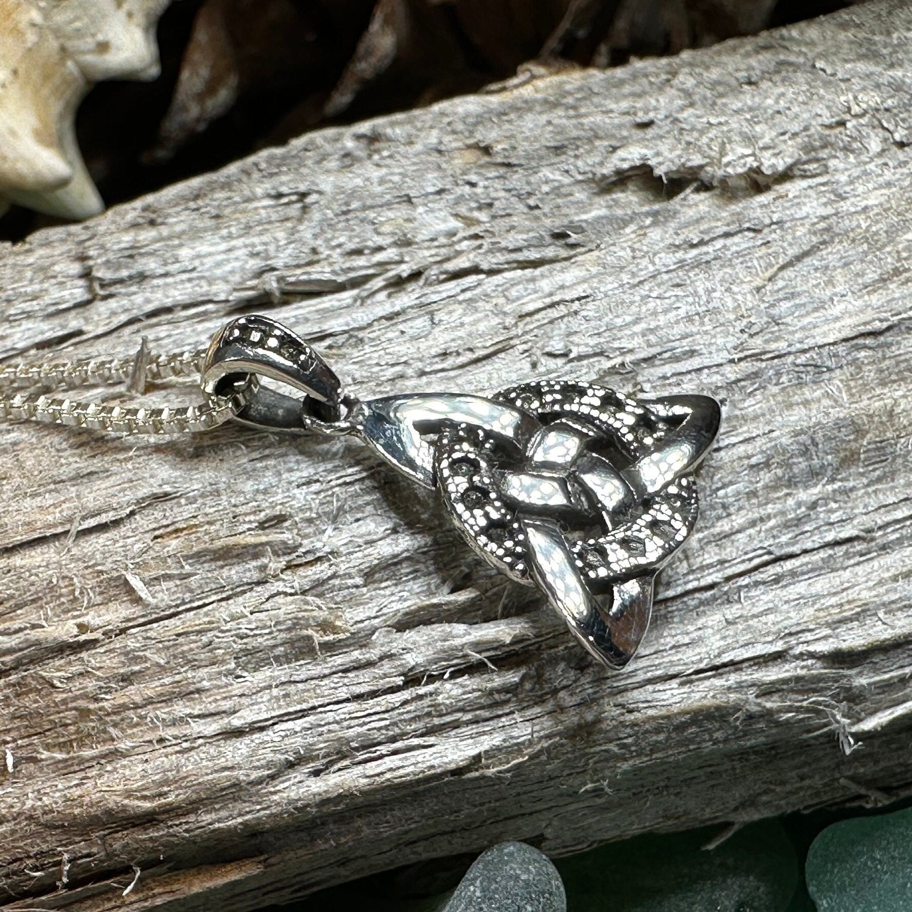 Marcasite Trinity Knot Necklace