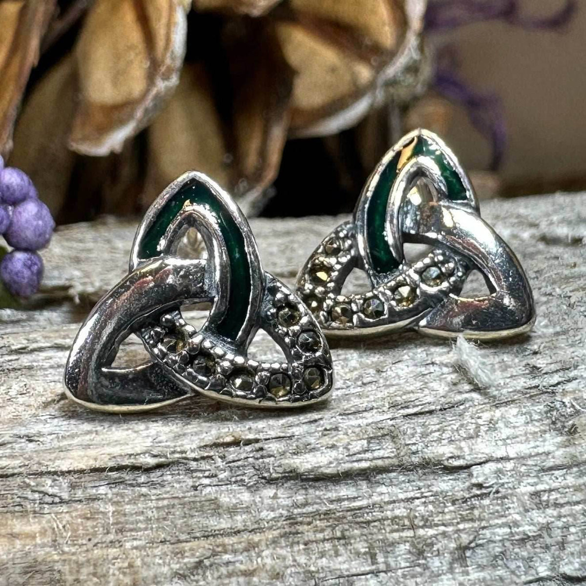 Chana Trinity Knot Post Earrings - 