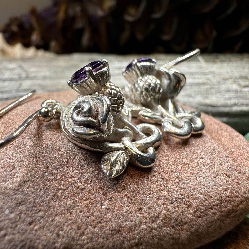 Cyrena Thistle Amethsyt Earrings - 
