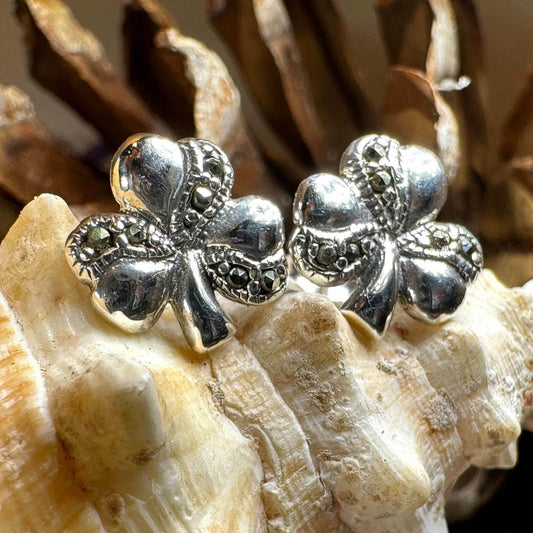Shamrock Marcasite Earrings - 
