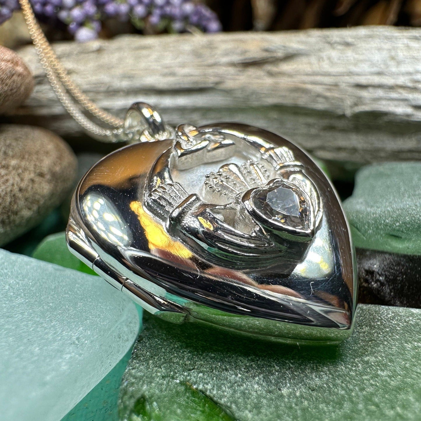 Aoife Claddagh Locket Necklace