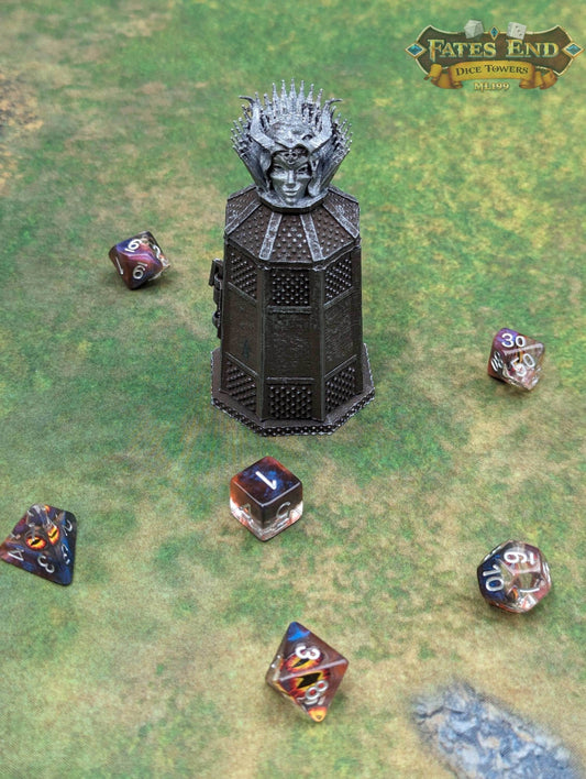 Iron Maiden 3D Printed Dice Jail | RPG Dice Vault | D20 Storage Box | Player Gift - Show those dice the meaning of pain! - Black / Yes- Include Random Dice Set