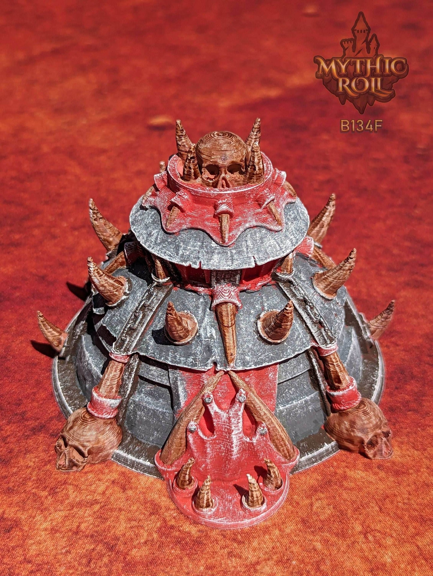 Barbarian Class 3D Printed Dice Jail | Mythic Roll by Unchained Games | DnD Player Gift | D20 Dice Vault | - Unleash the fury! - Black / Yes- Include Random Dice Set