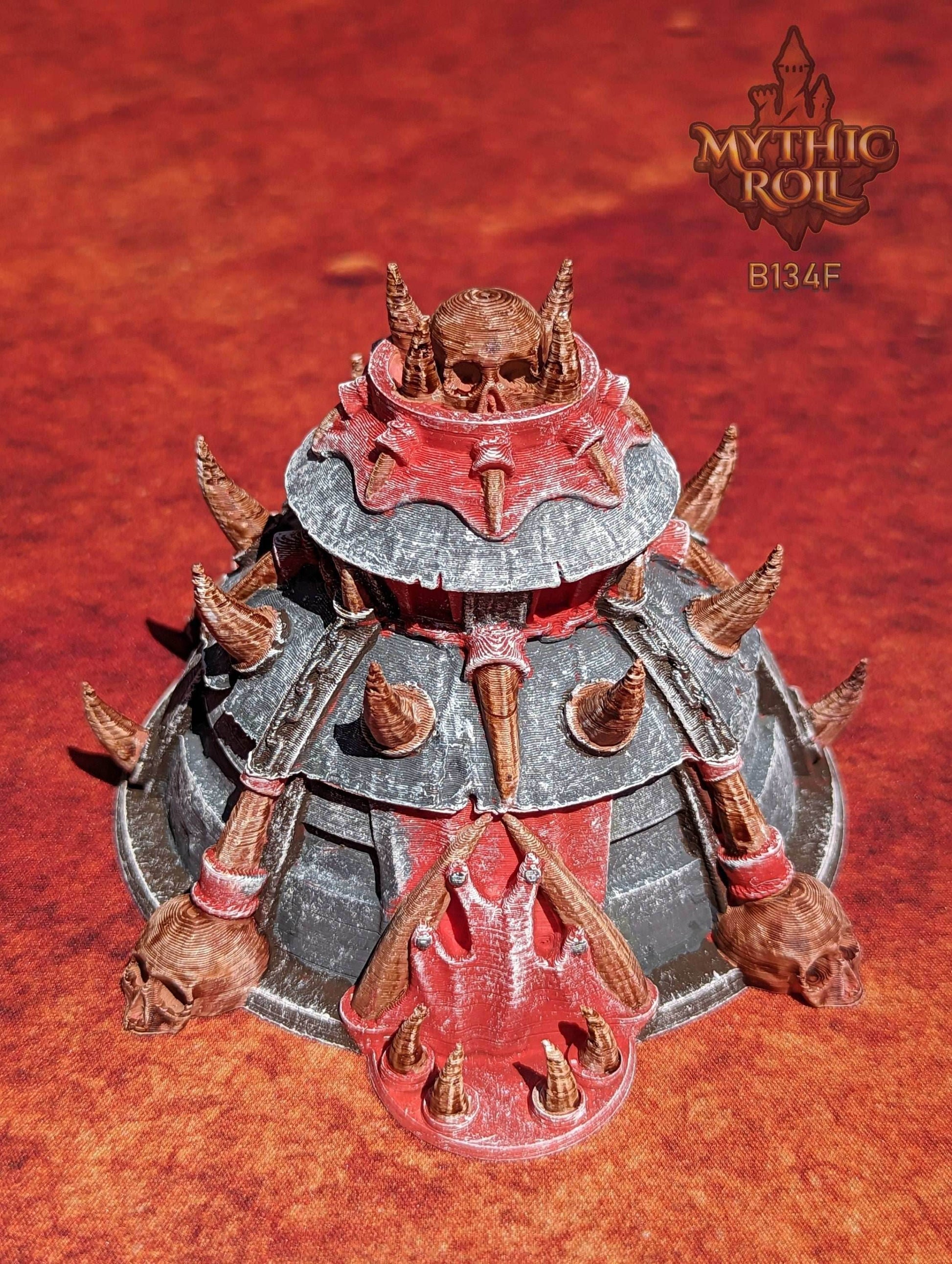 Barbarian Class 3D Printed Dice Jail | Mythic Roll by Unchained Games | DnD Player Gift | D20 Dice Vault | - Unleash the fury! - Black / Yes- Include Random Dice Set