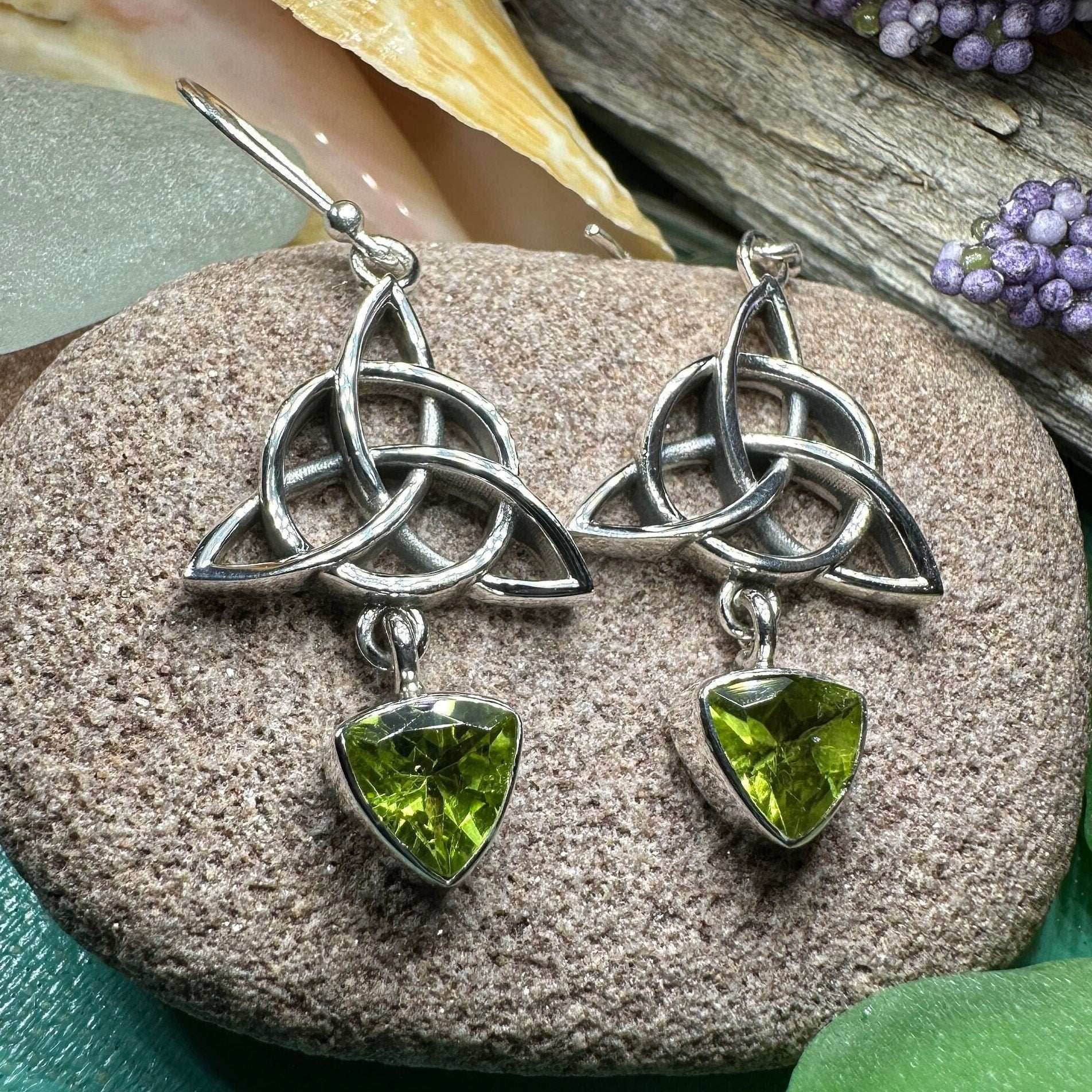 Torrina Trinity Knot Earrings - Amethyst