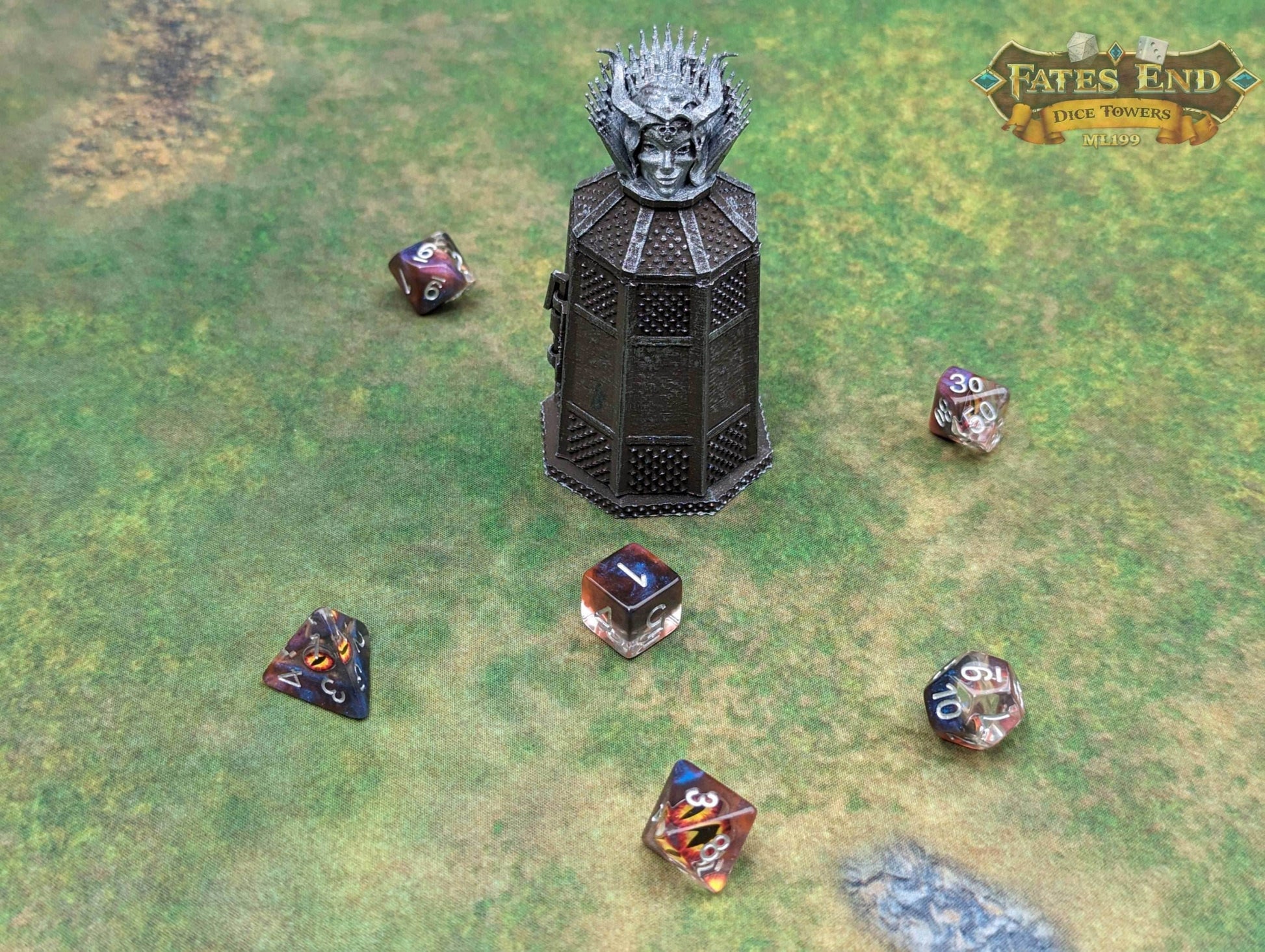 Iron Maiden 3D Printed Dice Jail | RPG Dice Vault | D20 Storage Box | Player Gift - Show those dice the meaning of pain! - Black / Yes- Include Random Dice Set